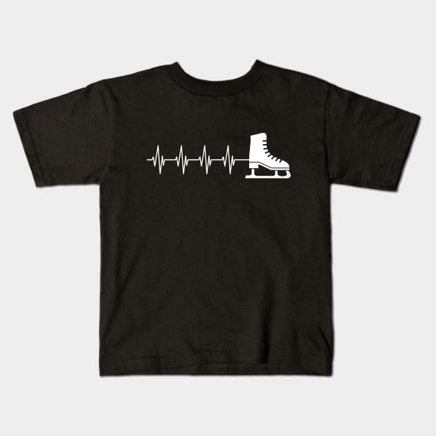 Ice Skater Heartbeat w Kids T-Shirt by KC Happy Shop